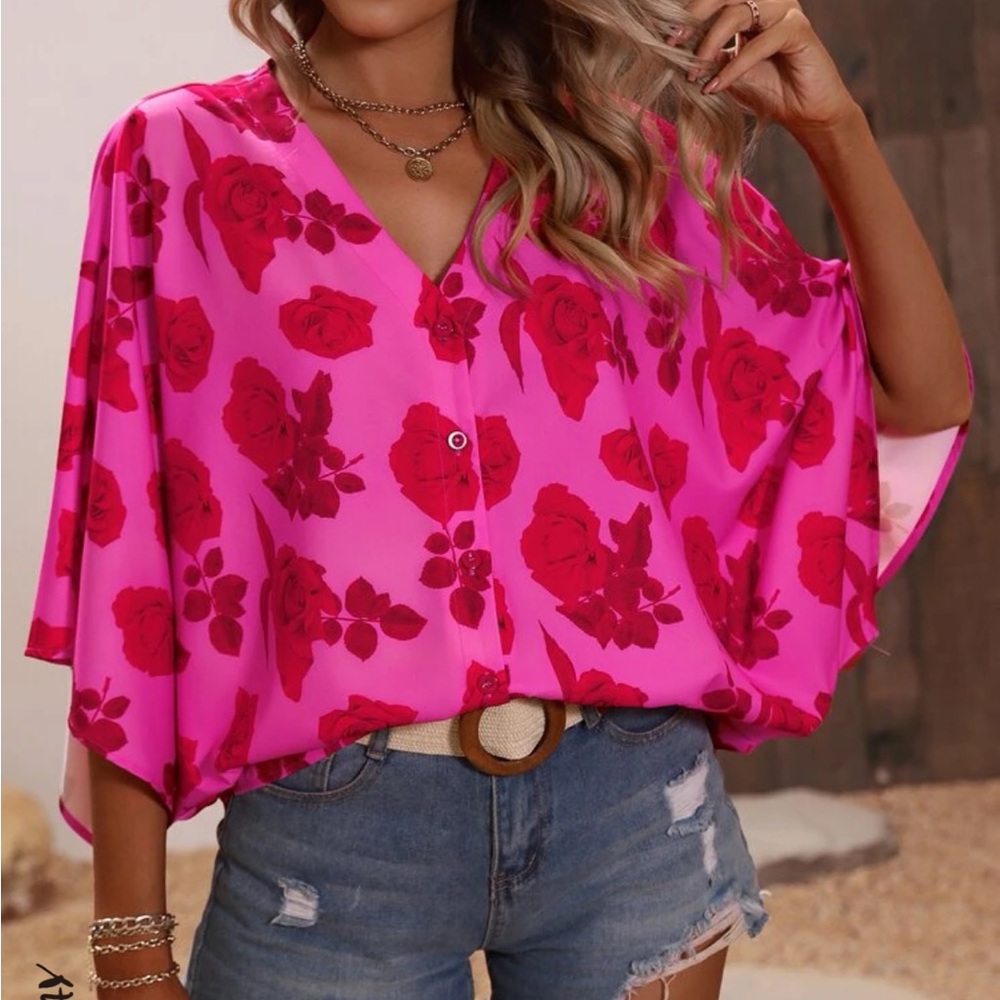 Never been worn, floral shirt.